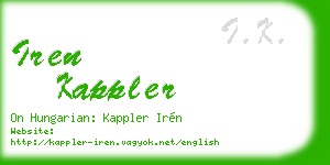 iren kappler business card